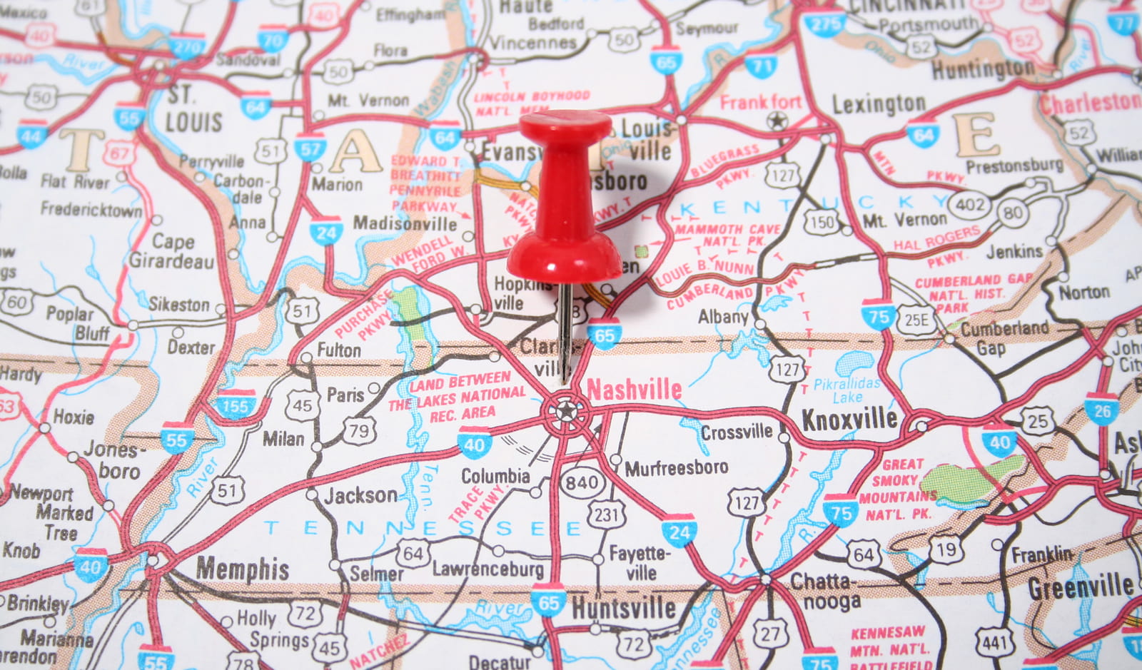 Ma of Nashville Tennessee with a thumb tack