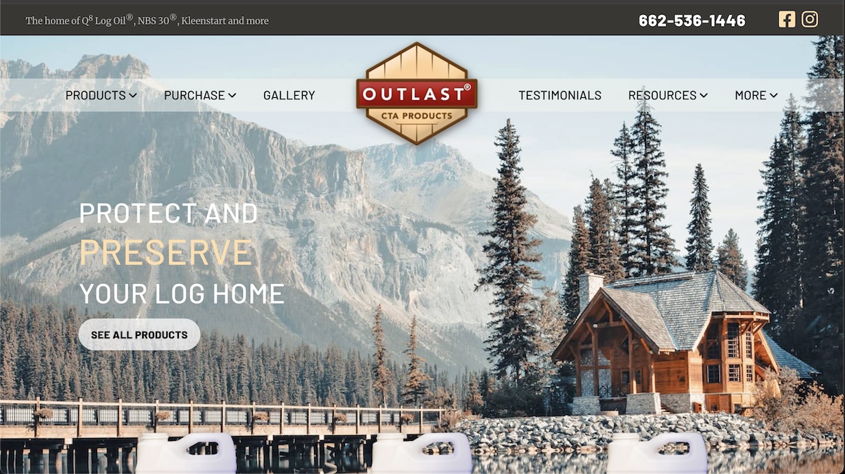 Outlast Products (Home Improvement) website screenshot